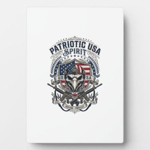 Patriotic Tactical Eagle Skull Military Inspired S Plaque