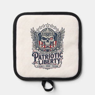 Patriotic Tactical Eagle Skull Military Inspired S Pot Holder