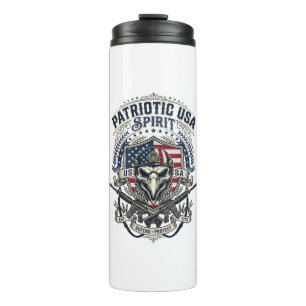 Patriotic Tactical Eagle Skull Military Inspired S Thermal Tumbler