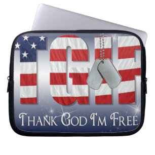 Patriotic Tags Laptop Sleeve