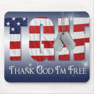 Patriotic Tags Mouse Mat