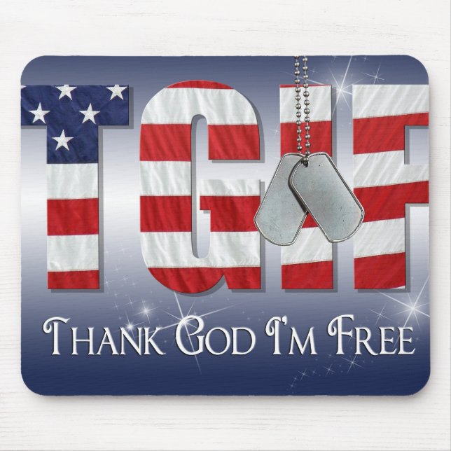 Patriotic Tags Mouse Mat (Front)