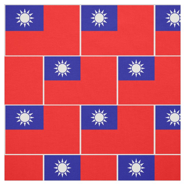 Patriotic Taiwan Flag Fabric (Swatch)