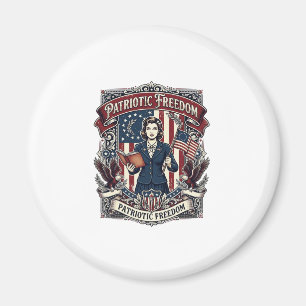 Patriotic Teacher Vector Graphic Tee_1 Magnet