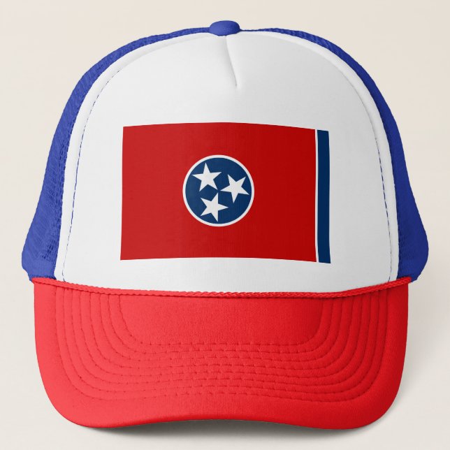Patriotic Tennessee State Flag Trucker Hat (Front)