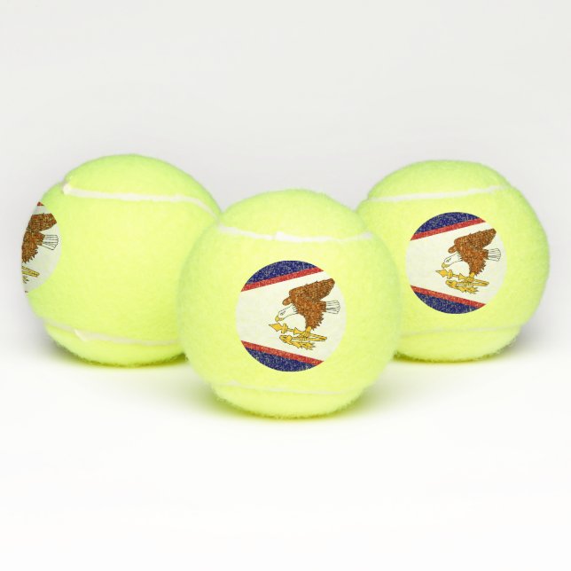 Patriotic Tennis Ball with Flag of American Samoa (Multi)