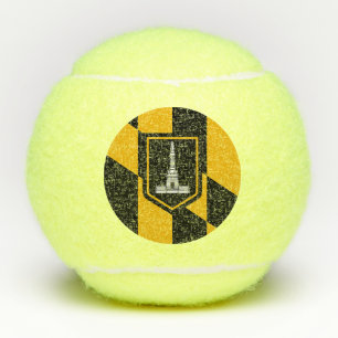 Patriotic Tennis Ball with Flag of Baltimore, USA