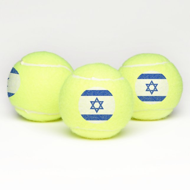 Patriotic Tennis Ball with Flag of Israel (Multi)