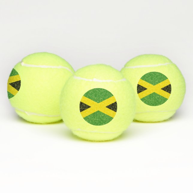 Patriotic Tennis Ball with Flag of Jamaica (Multi)