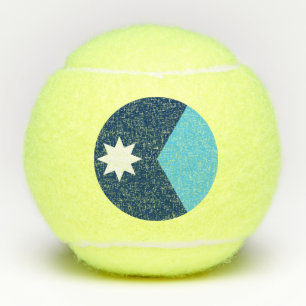 Patriotic Tennis Ball with Flag of Minnesota, USA