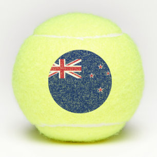 Patriotic Tennis Ball with Flag of New Zealand