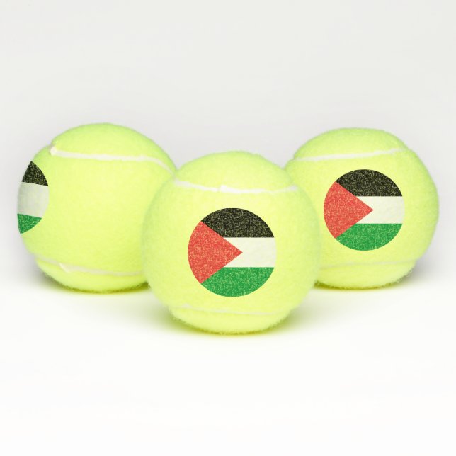 Patriotic Tennis Ball with Flag of Palestine (Multi)