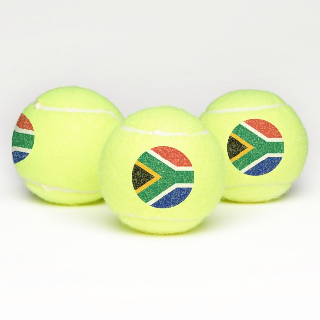 Patriotic Tennis Ball with Flag of South Africa (Multi)