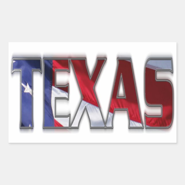 Patriotic Texas Rectangular Sticker (Front)