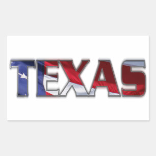 Patriotic Texas Rectangular Sticker