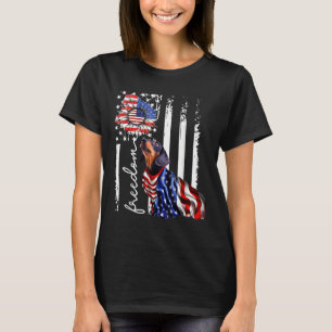 Patriotic Th Of July Weiner Dachshund Dog Freedom T-Shirt