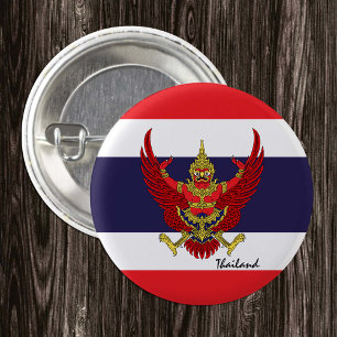 Patriotic Thailand button, fashion Thai Flag 3 Cm Round Badge