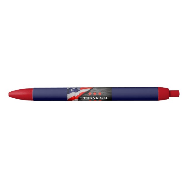 Patriotic Thank you  Black Ink Pen (Front)