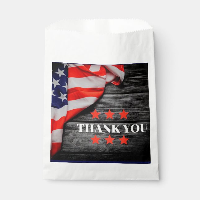 Patriotic Thank you    Favour Bags (Front)
