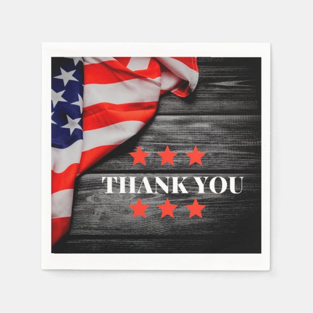Patriotic Thank you   Napkin (Front)