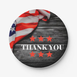 Patriotic Thank you    Paper Plate