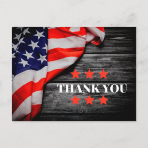 Patriotic Thank you Postcard