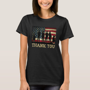Patriotic Thank You Soldiers And Veterans American T-Shirt