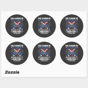 Patriotic The Flavour of Patriotism Classic Round Sticker