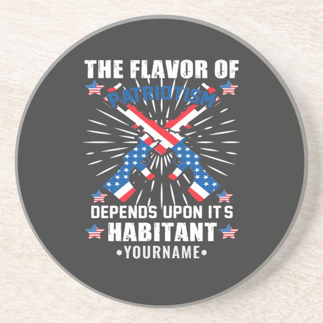 Patriotic The Flavour of Patriotism Coaster (Front)
