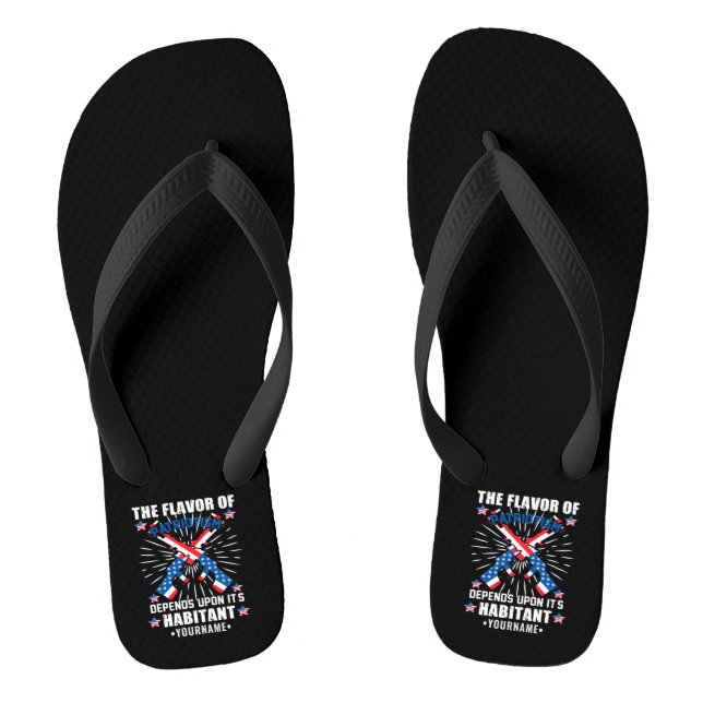 Patriotic The Flavour of Patriotism Flip Flops (Footbed)