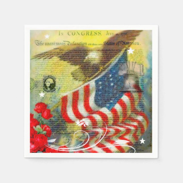 Patriotic theme napkin (Front)