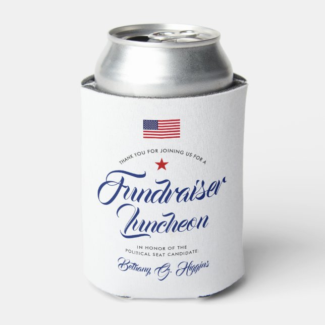 Patriotic Themed American Flag  Can Cooler (Can Front)