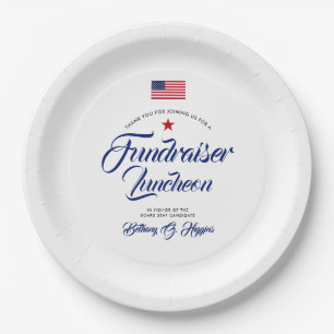Patriotic Themed American Flag Paper Plate
