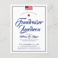 Patriotic Themed  Event American Flag Invitation P