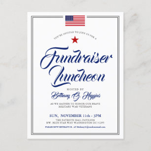 Patriotic Themed  Event American Flag Invitation P Postcard