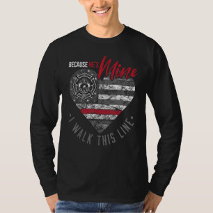 Patriotic Thin Red Line American Flag Us Firefight T-Shirt