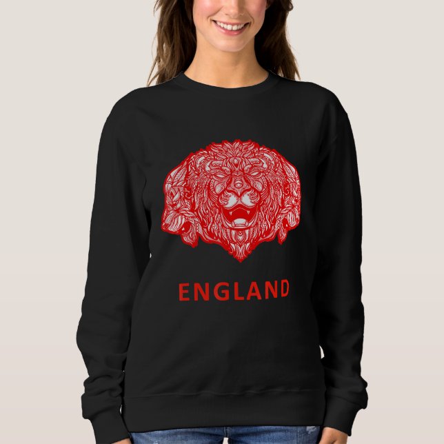Patriotic Three Headed Lion England Sweatshirt (Front)
