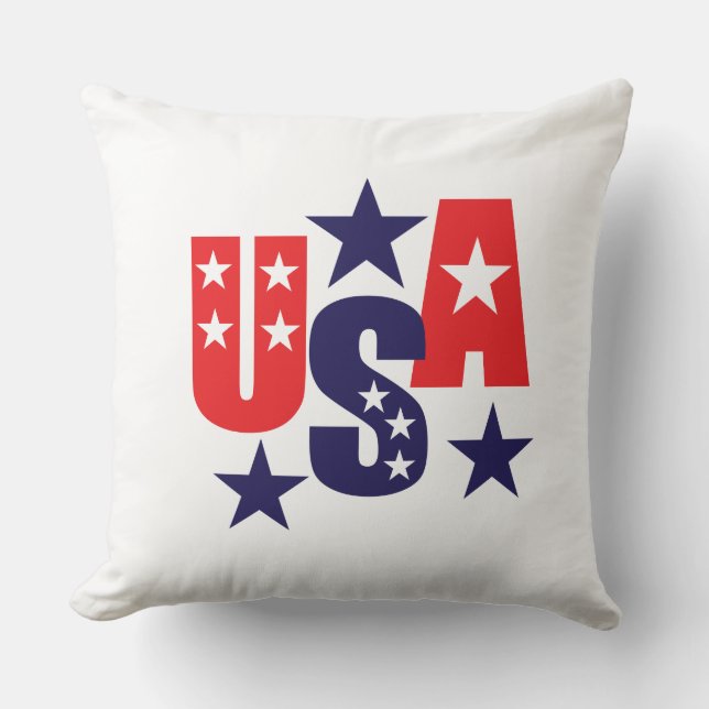Patriotic Throw Pillow  (Front)