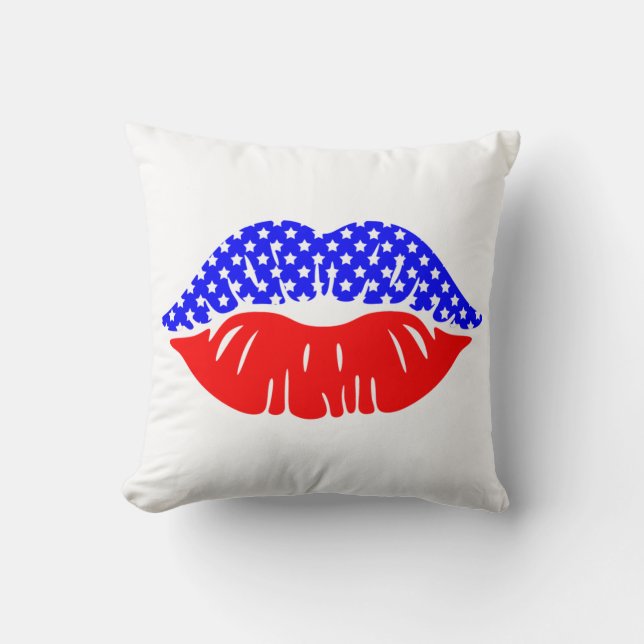 Patriotic Throw Pillow  (Front)