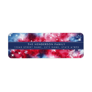 Patriotic Tie-dye Background Return Address Labels
