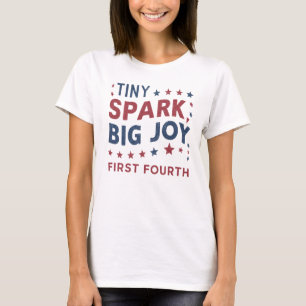 Patriotic Tiny Spark First Fourth of July Mum T-Shirt