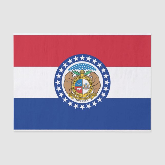 Patriotic tissue paper with flag Missouri, USA (Front)