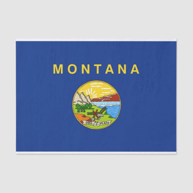 Patriotic tissue paper with flag Montana, USA (Front)