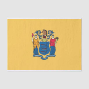 Patriotic tissue paper with flag New Jersey