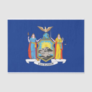 Patriotic tissue paper with flag New York