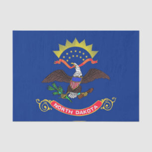 Patriotic tissue paper with flag North Dakota