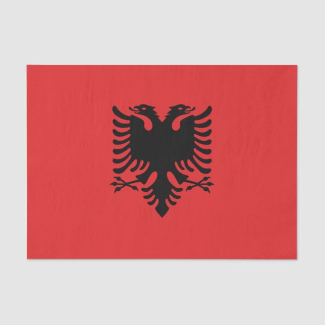 Patriotic tissue paper with flag of Albania (Front)