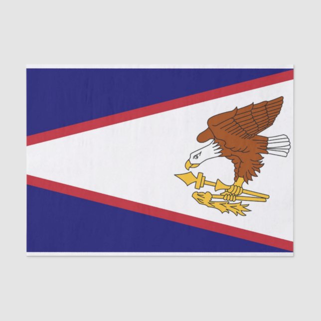 Patriotic tissue paper with flag of American Samoa (Front)