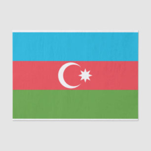 Patriotic tissue paper with flag of Azerbaijan