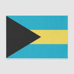 Patriotic tissue paper with flag of Bahamas